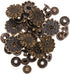 ARTIBETTER 10 Sets Antique Snaps Button Bronze Vintage Metal Snap Leather Fastener Flower Sewing Snaps for Handbag Purses Bags Clothes Leather Sew...