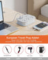 European Travel Plug Adapter USB C, Popowell International European Plug Adapter, 4 FT Travel Power Strip with 3 Outlets & 3 USB, Type C Power Ada...