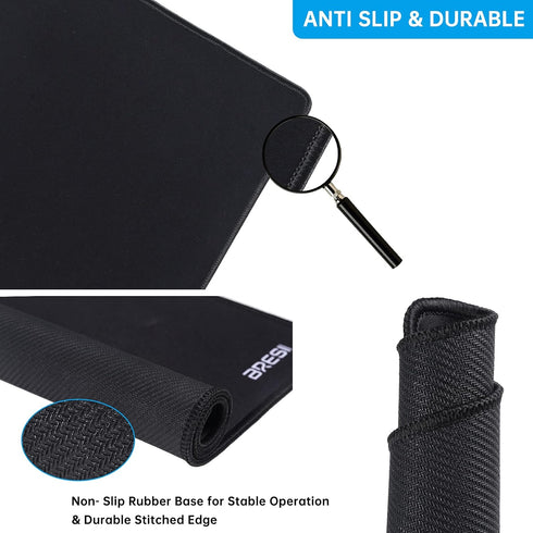 Ergonomic Bluetooth Mouse and Mouse Pad for Laptop, Silent Mouse with 3-Levels DPI, USB Nano Receiver for Android PC Notebook Computer Mac-Black...