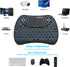 Mini Wireless Keyboard with Touchpad Mouse, 2.4GHz Portable Handheld Keyboard with QWERTY Keypad,RGB Backlit,Rechargeable Battery for Android TV B...