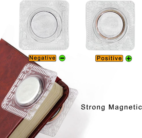 Betoplin 10 Pairs Magnetic Snaps, PVC Hidden Sew on Snaps Fastener Magnetic Closures for Purses Clothing Handbag...