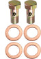 X AUTOHAUX 2 Set Banjo Bolt Brake Fitting Adapter Kit M10x1.25 Brake Line Thread Banjo Bolt with 10mm Washers...