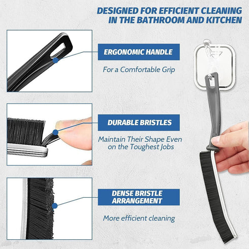 3 Pcs Crevice Cleaning Brush, New Multifunctional Gap Cleaning Brush, Bathroom Gap Brush,Small Cleaning Brushes, Hard Bristle Cleaning Brush, Narr...