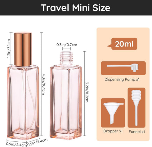 Segbeauty 5PCS Refillable Perfume Atomizer, 20ML Portable Travel Perfume Spray Bottle, Pocket Cologne Atomizer Cosmetic Fragrance Sample Container...