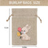 CCINEE 36PCS Easter Burlap Bags with Drawstring,Bunny Burlap Gift Bag Jute Line Goody Bags for Kids Party Favor Supply...