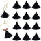 AUEAR, 100 Pieces Mini Black Tassel Charms Small Craft for Earring Jewelry Making Bookmark Keychain DIY Decoration Supplies...