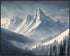 Posterizer 1 pcs-beautiful snowy mountain and trees winter scene-Landscape & Nature Art-GIft for Men Women Teens-Living Room Bedroom Decor- unfram...