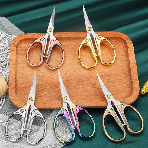 4.5" Cute Embroidery Scissors with Curved Tip for Sewing, Small Stainless Steel Sharp Scissors Craft Shear for DIY Craft Art Work Sewing Handicraf...