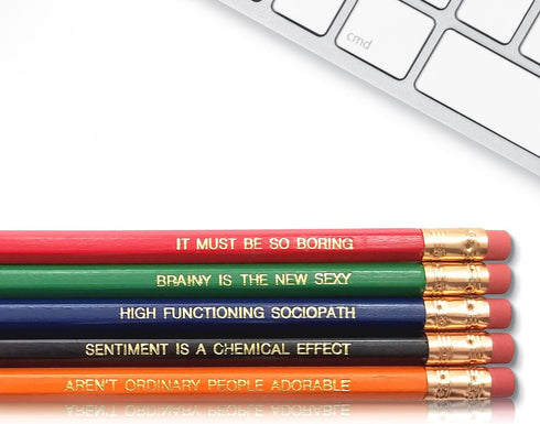 Sherlock Holmes BBC - Inspirational Pencils Engraved With Funny And Motivational Sayings For School And The Office...