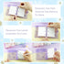 4 Sets Mini Transparent 3 Ring Binder Covers with Daisy Pattern Binder Inner Paper and Pockets Clear Soft PVC Notebook Loose Leaf Binder with Snap...