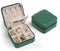 Vlando Small Travel Jewelry Box Organizer - Mirrored Jewelries Necklaces Rings Earrings Necklace Storage Case, Dark Green...
