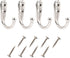 Eboot 20 Pcs Small Coat Hook Single Robe Bathroom Towel Hooks Single Coat Hanger with 50 Pieces Screws for Bags, Hat, Cap, Scarf, Cup...