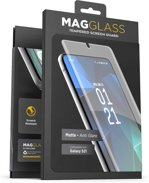 magglass Samsung Galaxy S21 Matte Screen Protector (Scratch Free/Bubble Free) Anti Glare Tempered Glass Phone Screen Guard (Case Compatible) [Does...