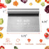 Pro Dough Pastry Scraper/Cutter/Chopper Stainless Steel Mirror Polished with Measuring Scale Multipurpose- Cake, Pizza Cutter - Pastry Bread Separ...