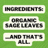 FreshJax Organic Ground Sage Leaf Powder – 1.8 oz Large Bottle, Certified Organic, Non-GMO, Gluten-Free, Keto, Paleo, No Preservatives – Dried Sag...