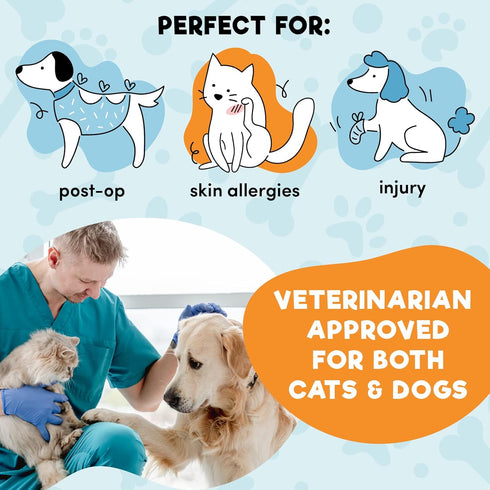 BENCMATE Protective Inflatable Collar for Dogs and Cats - Soft Pet Recovery Collar Does Not Block Vision E-Collar (Medium, Pink)...