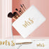 MGupzao Mrs Clutch Purse Bridal Shower Engagement & Honeymoon Gift Bride Bag Crossbody with Removable Chain White and Gold...