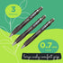 SAKURA SumoGrip Pencil with Comfort Grip - 0.7 mm Ergonomic Mechanical Pencil - Clear Gray - 3 Pack...