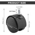 4Pcs 2 Inch Plastic Caster Wheel, Black M8 x 13mm(Around 5/16"x 1/2") Swivel Stem Caster Wheel Workbench Caster for Cart, Furniture Wheels...