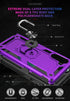 for Samsung Galaxy Note 10 Case, Note10 Case with HD Screen Protectors, Military-Grade Metal Ring Holder Kickstand 15ft Drop Tested Shockproof Cov...