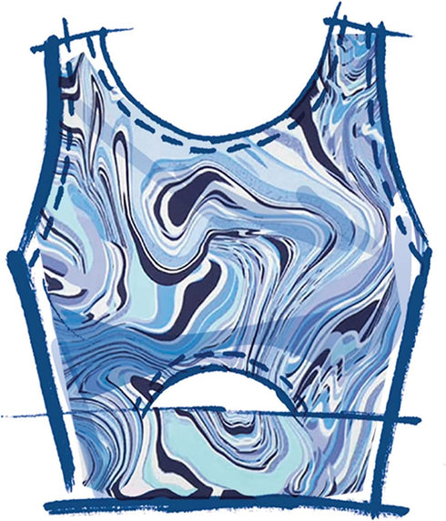 McCall's Misses' Knit Crop Tops and Flared Pants Sewing Pattern Kit, Design Code M8368, Sizes XS-S-M-L-XL, Multicolor...