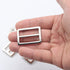 JWBIZ 8pcs Flat Metal Slide Buckle Belt Adjuster Sliders Tri Glide Strap Hardware Clasp (Silver, 1 1/4 Inch)...