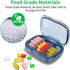 2 Pack 3 Compartment Small Pill Box, Moisture Proof Pill Case, Travel Pill Organizer for Pocket Purse, Daily Portable Medicine Vitamin Box, Fish O...