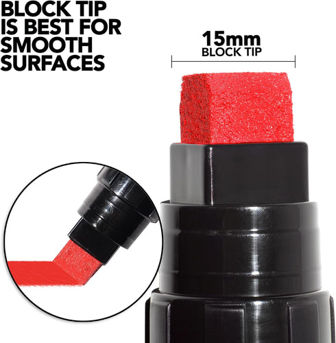 Krink K-55 Red Paint Marker - Vibrant and Opaque Fine Art Acrylic Paint Pens for Smooth Surfaces - Acrylic Paint Markers for Metal Paper and Paint...