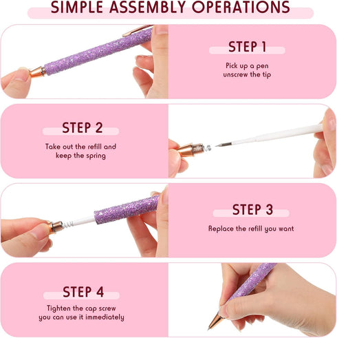 Epakh 3 Pieces Weeding Pen Vinyl Pen Pin Weeding Tool Retractable Pin Pen Fine Point Weeding Pin Pen Glitter Metal Vinyl Air Release Installation ...