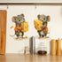 Cute Mouse Wall Decals 2 Mice Eating Cheese Wall Stickers for Child Room Decor 3D Cute Mouse Stickers for Wall Removable Waterproof Peel and Stick...
