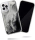 SteepLab Flowing Neon Sand Liquid Case for iPhone 12 Pro Max (2020, 6.7") - Full Body Protection with Raised Bezel - Hi Contrast Black n White...