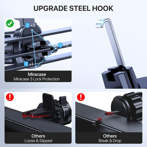 Miracase Upgraded-2nd Generation Universal Phone Holders for Your Car, 3 in 1 Air Vent Car Phone Holder Mount Compatible with iPhone 16/15/14/13/1...