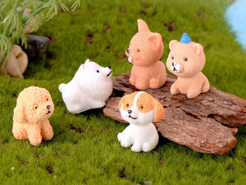 12 Pcs Miniature Dog Figures, Cute Animal Toy Collection, Cake Topper, Plant & Car Decor...