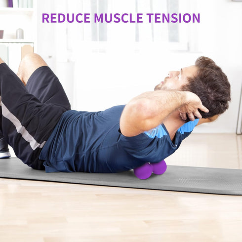5BILLION FITNESS Peanut Massage Ball,Double Lacrosse Ball and Mobility Massage Ball for Physical Therapy - Deep Tissue Massage Tool for Myofascial...