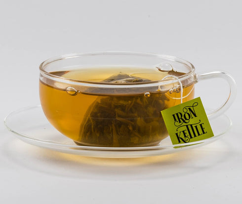 Iron Kettle Spearmint Green Tea | High Grown Green Tea bag blended with natural Spearmint & Peppermint leaves | Sourced exclusively from small tea...