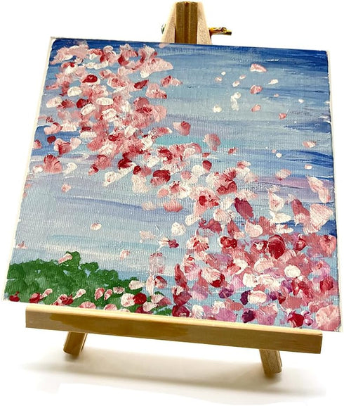 9.5 Inch Adjustable Mini Wood Tripod Easel Stand Small Tabletop Wooden Easel Painting Easel Stand Triangle Tabletop Canvas Holde Painting Canvas P...