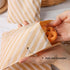 VGOODALL 120PCS Flat Paper Bags, 5 x 7 Inch Popcorn Bags Cookie Bags Kraft Paper Bags Striped Snack Bags Treat Bags for Snacks Cookies...