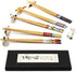 5 Pairs Chopsticks with 6 Cute Lucky Cats Chopstick Rest Set, Classic Japanese Style Reusable Light and Handy Natural Bamboo, Chinese Chopstick gi...