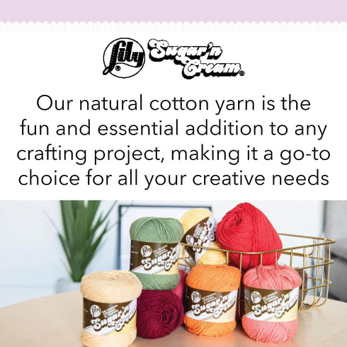 Lily Sugar 'N Cream The Original Solid Yarn, 2.5oz, Medium 4 Gauge, 100% Cotton - Hot Blue - Machine Wash & Dry...