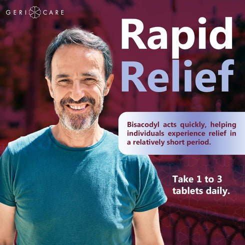 GeriCare Bisacodyl 5 mg Laxative Coated Tablet | Generic for Dulcolax | Stimulant Laxative | Gentle Overnight Constipation Relief 100 Count (Pack ...