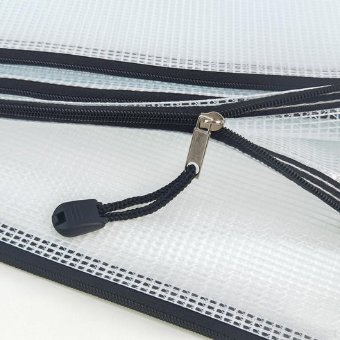AUSTARK 10Pcs Zipper File Bags Plastic Mesh Zipper Pouch Waterproof Document Bags Board Games Storage Bags for Office Home Travel (B6 Size 7.6''x5...