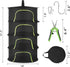 Herb Drying Rack Hanging Mesh 4 Layer 18" with Zipper, Garden Pruning Shear, Hook & Carabiner Clip for Drying Herbs, Plants, Seeds, Buds | Outdoor...
