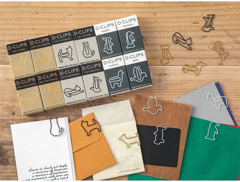 Midori Paper Clip, D-Clips Mini Box, Sitting Cat, 12 Pieces (43349006)...