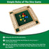 Shut The Box Dice Game with 8pcs Dices 12 inch Traditional Wooden Table Math Board Game 10 Numbers for Kids Adults, Family Classroom Home or Pub B...