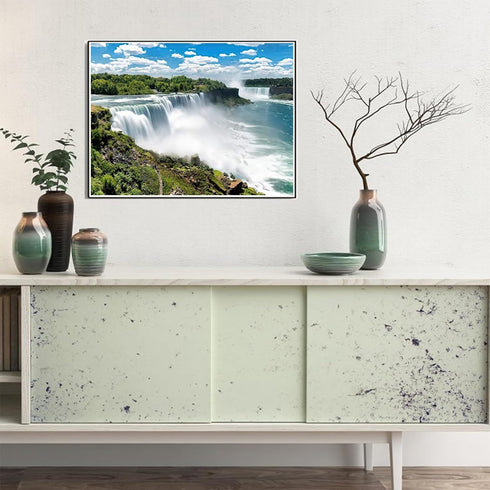 LEARTDYY Landscape Diamond Painting Kits, Niagara Falls Between United States of America and Canada, 5D DIY Full Drill Diamond Art Set for Home Wa...