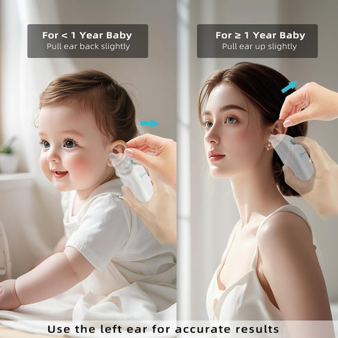 Ear Thermometer for Adults and Kids, Digital Thermometer with Fever Alarm and Instant Accuracy Readings, Infrared Thermometer Gun for Infants, Bab...
