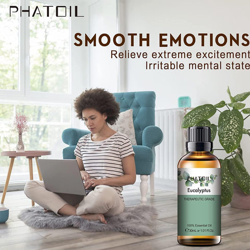 Eucalyptus Essential Oil 30ML, Pure Eucalyptus Essential Oils for Diffuser, Humidifier, Aromatherapy, Perfect for DIY Soap, Candle, Bath Bombs Mak...