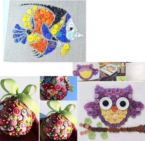 1 Inch Buttons Sewing Flatback Resin Button 12 Mixed Colors Pack of 100...