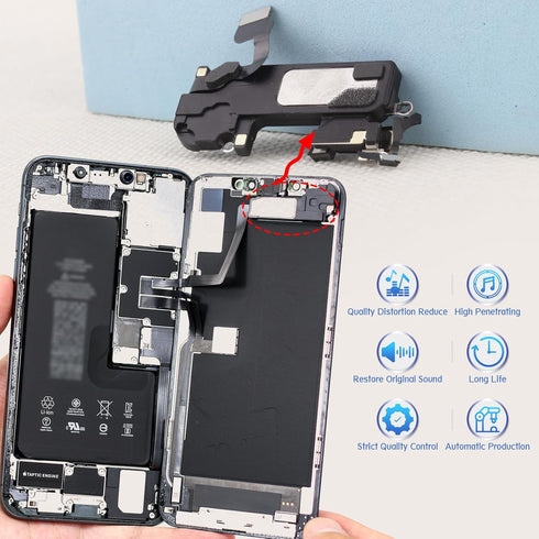 Earpiece Speaker for iPhone 12 Pro Max Ear Speaker Replacement for iPhone 12 Pro Max Speaker Replacement Light Proximity Sensor Flex Cable Earphon...