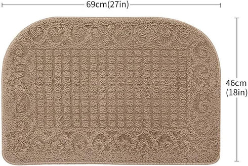 COSY HOMEER 27X18 Inch Anti Fatigue Kitchen Rug Mats are Made of 100% Polypropylene Half Round Rug Cushion Specialized in Anti Slippery and Machin...